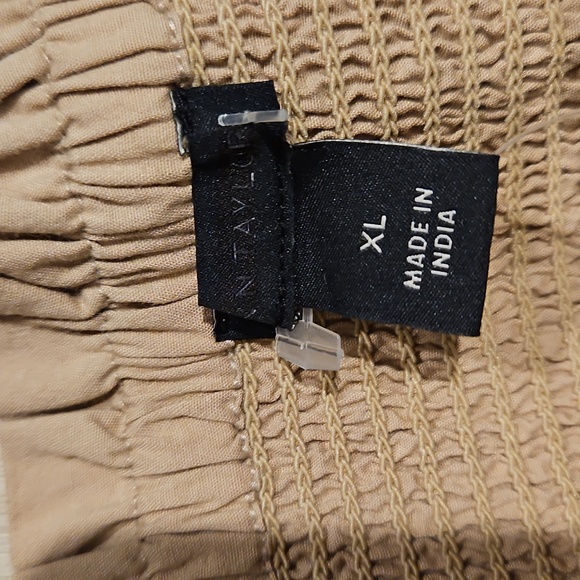 NEW! ANN TAYLOR Embroidered Smocked Ruffle Shoulder Midi Dress XL. - Picture 6 of 6